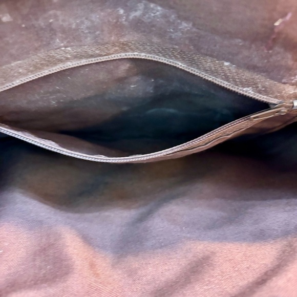 Straw Tote Red Beige Brown 100% Cornhusk Wooden Handles Fabric interior Pocket - Picture 8 of 12